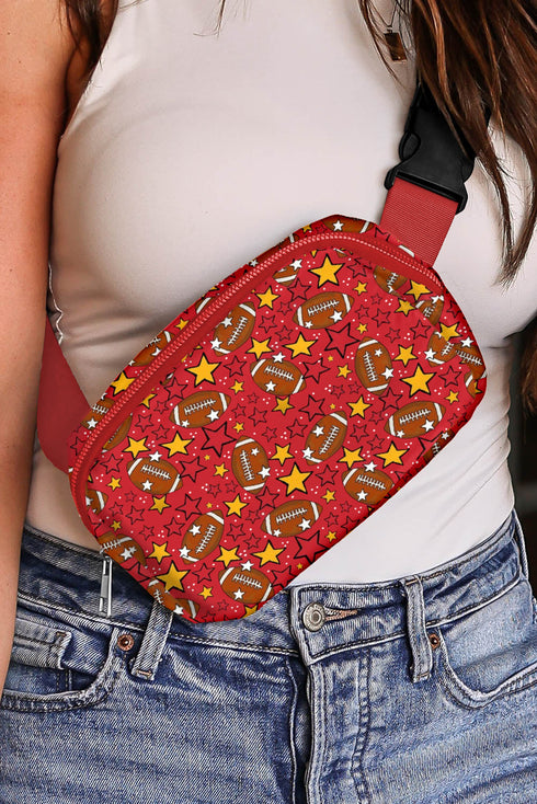 Star Print Strap Adjustable Nylon Camera Crossbody Bag