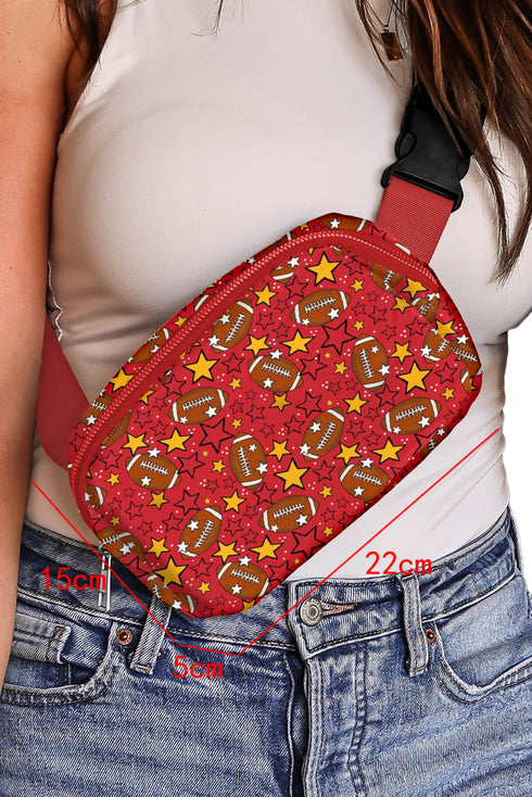 Star Print Strap Adjustable Nylon Camera Crossbody Bag