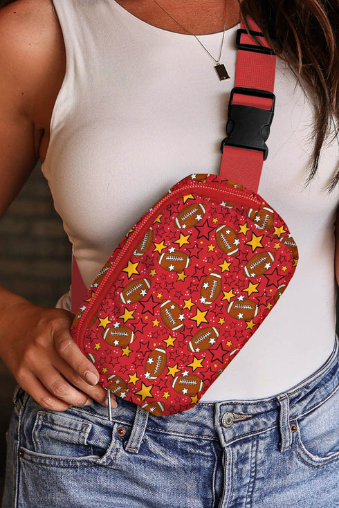 Star Print Strap Adjustable Nylon Camera Crossbody Bag