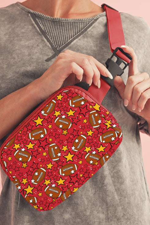 Star Print Strap Adjustable Nylon Camera Crossbody Bag