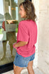 Star Printed Mineral Wash Casual Cotton T Shirt