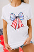 Star Stripe Bowknot Graphic Short Sleeve Tee