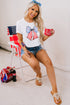 Star Stripe Bowknot Graphic Short Sleeve Tee