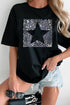Starry Marble Glitter Crew Neck T-Shirt