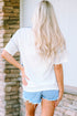 Stars And Stripes Patterned Knit Short Sleeve Top