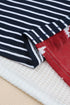Stars And Stripes Patterned Knit Short Sleeve Top