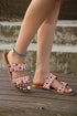 Stars And Stripes Print Double Band Flat Slides