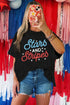 Stars And Stripes Retro Lettering Oversized Tee