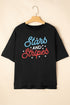 Stars And Stripes Retro Lettering Oversized Tee