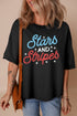 Stars And Stripes Retro Lettering Oversized Tee