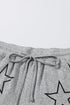 Stars Print Long Sleeve Drawstring High Waist Lounge Set