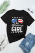 Stars Stripes Glasses Print Crew Neck Graphic Shirt