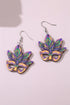 Statement Acrylic Masquerade Mask Drop Earrings