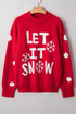 Statement Graphic Knit Mock Neck Sweater