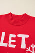 Statement Graphic Knit Mock Neck Sweater