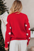 Statement Graphic Knit Mock Neck Sweater