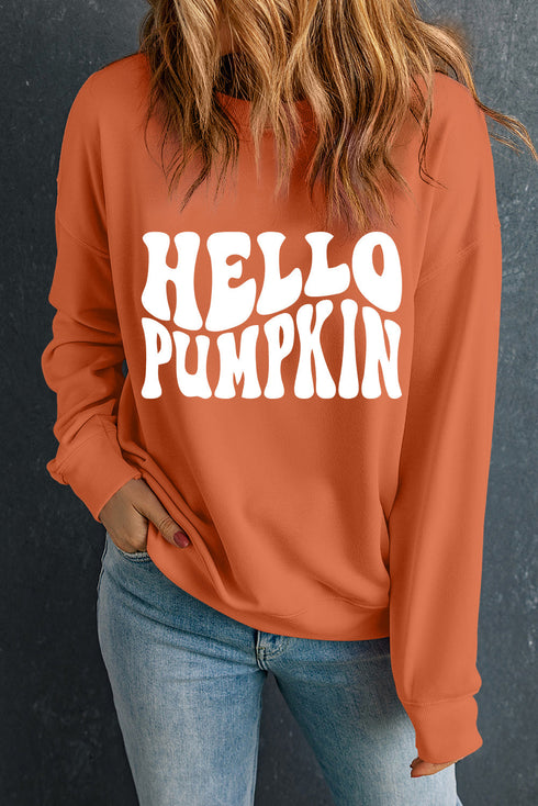 Statement Graphic Print Crew Neck Pullover Sweatshirt