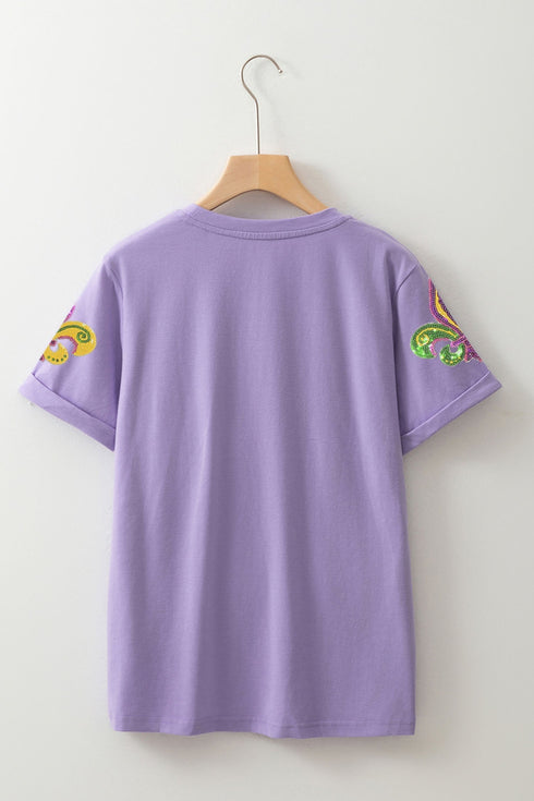 Statement Graphic Print V Neck Short Sleeve T Shirt