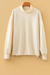 Statement Leopard Detail Mock Neck Split Hem Top