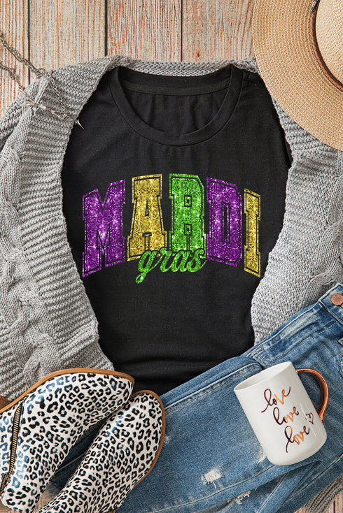 Statement Letter Print Short Sleeve Graphic Tee