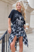 Staying Alive Skeleton Graphic Print Oversized T Shirt