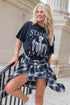 Staying Alive Skeleton Graphic Print Oversized T Shirt