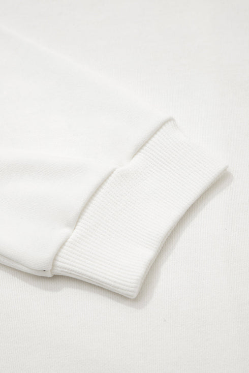 Stitch Detail Patch Pocket Crew Neck Sweatshirt