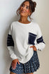 Stitch Detail Patch Pocket Crew Neck Sweatshirt