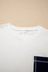 Stitch Detail Patch Pocket Crew Neck Sweatshirt