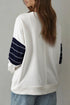 Stitch Detail Patch Pocket Crew Neck Sweatshirt