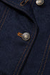 Stitched Detail Collar And Button Denim Jacket