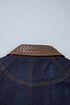 Stitched Detail Collar And Button Denim Jacket
