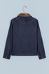 Stitched Detail Collar And Button Denim Jacket