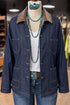 Stitched Detail Collar And Button Denim Jacket