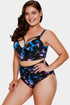 Strappy Cage Detail High Waisted Bikini Set