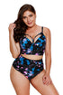 Strappy Cage Detail High Waisted Bikini Set