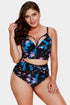 Strappy Cage Detail High Waisted Bikini Set