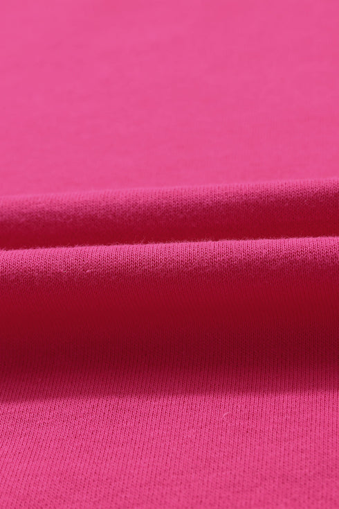 Strawberry Pink MERRY Christmas Tree Sequin Patchwork Sweatshirt