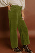 Stretch Corduroy High Waist Wide Leg Pants