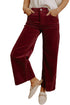 Stretch Corduroy High Waist Wide Leg Pants