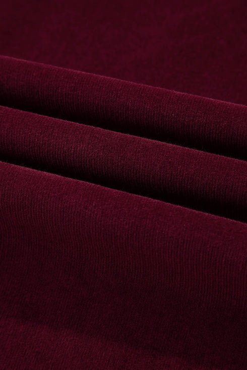 Stretch Corduroy High Waist Wide Leg Pants