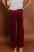 Stretch Corduroy High Waist Wide Leg Pants