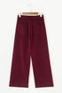 Stretch Corduroy High Waist Wide Leg Pants