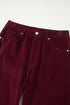 Stretch Corduroy High Waist Wide Leg Pants