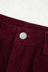 Stretch Corduroy High Waist Wide Leg Pants