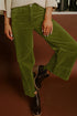 Stretch Corduroy High Waist Wide Leg Pants