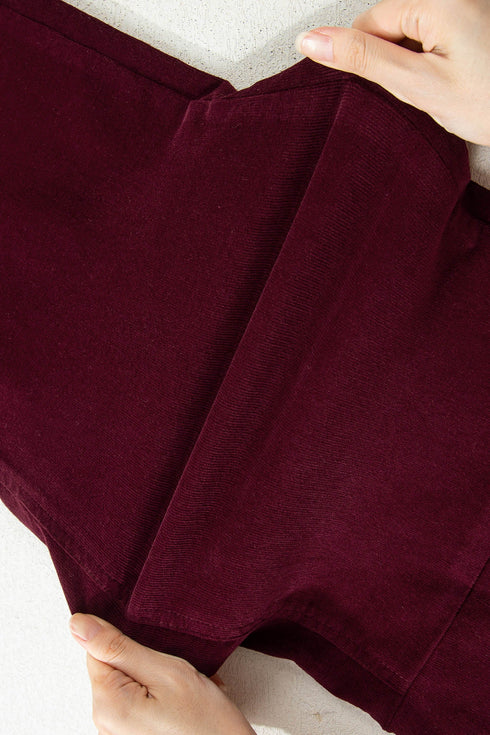 Stretch Corduroy High Waist Wide Leg Pants