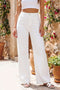 Stretch Denim Wide Leg Loose Fit Jeans