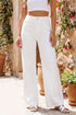 Stretch Denim Wide Leg Loose Fit Jeans