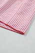 Stripe Bow Knot Strap Contrast Trim Ruffle Maxi Dress